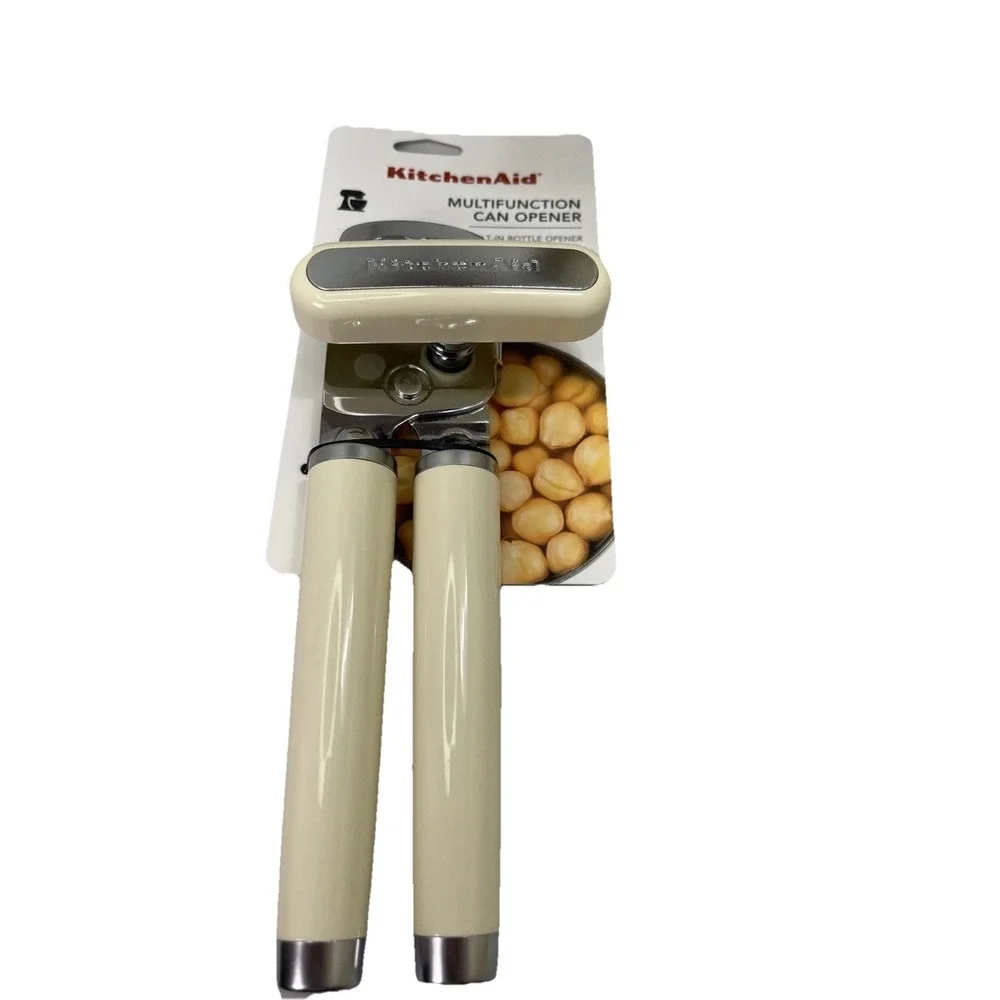 New KitchenAid Almond Cream HACA 8 Pc Utensils Spatula Whisk Spoon 3 MixingBowls